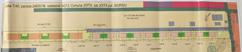 Giurgiu oferta Teren pentru dezvoltare imobiliara 19 loturi de 450 mp